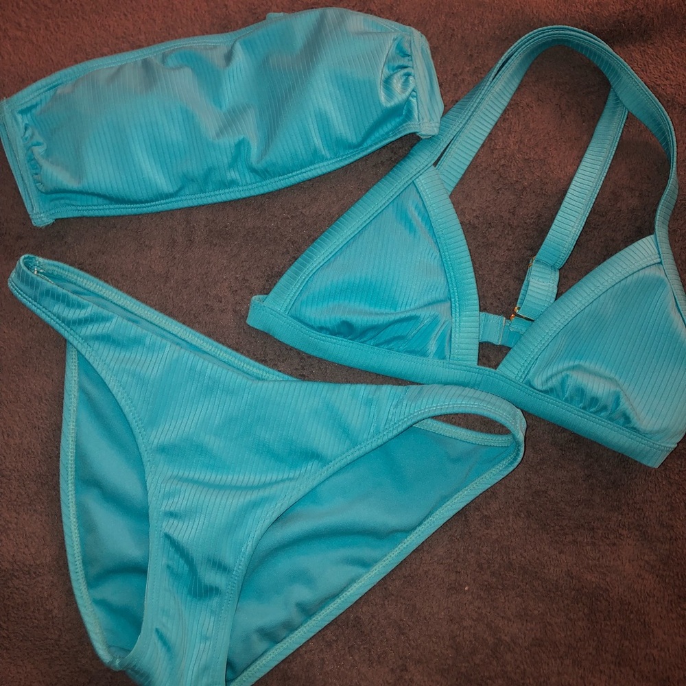Blue Bikini Bathing Suit Set